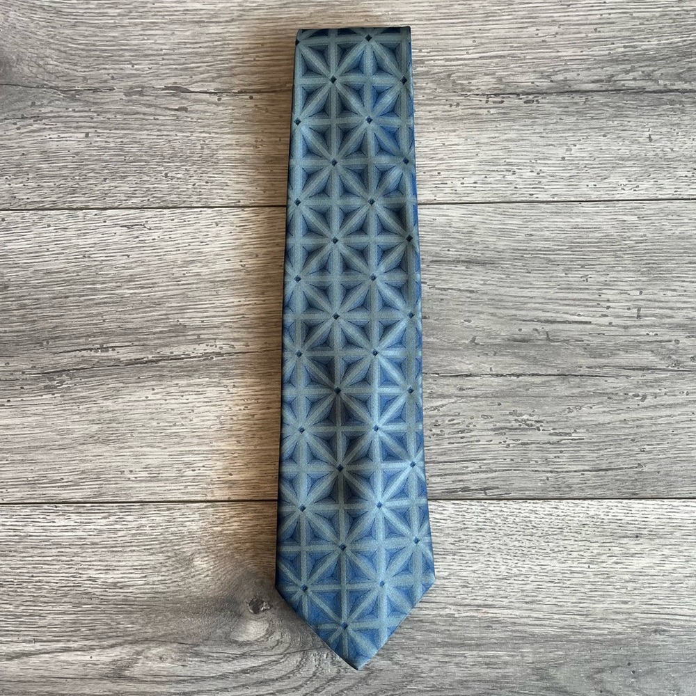 Alfani Men’s Neck Tie Geometric Flower Floral Print Silk Workwear Dressy Formal